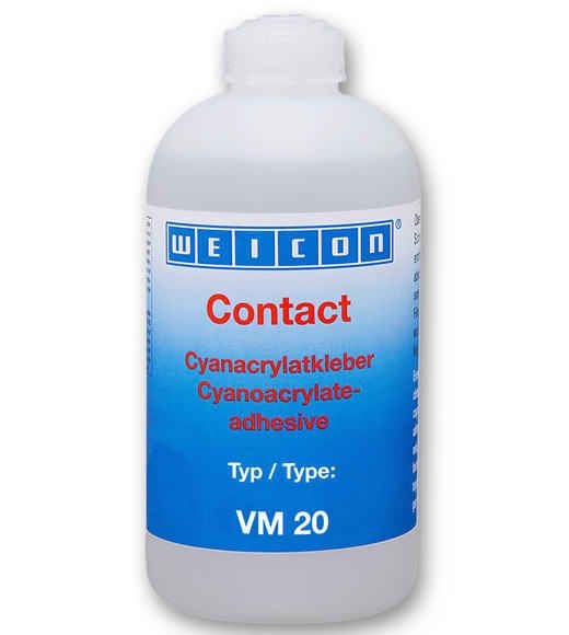 WEICON Contact VM 20 (500г) Цианоакрилатный клей-VM (основа-метилат). (wcn12300500)